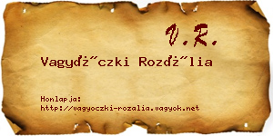 Vagyóczki Rozália névjegykártya