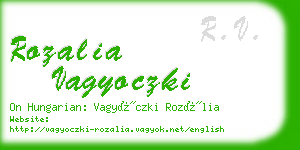 rozalia vagyoczki business card